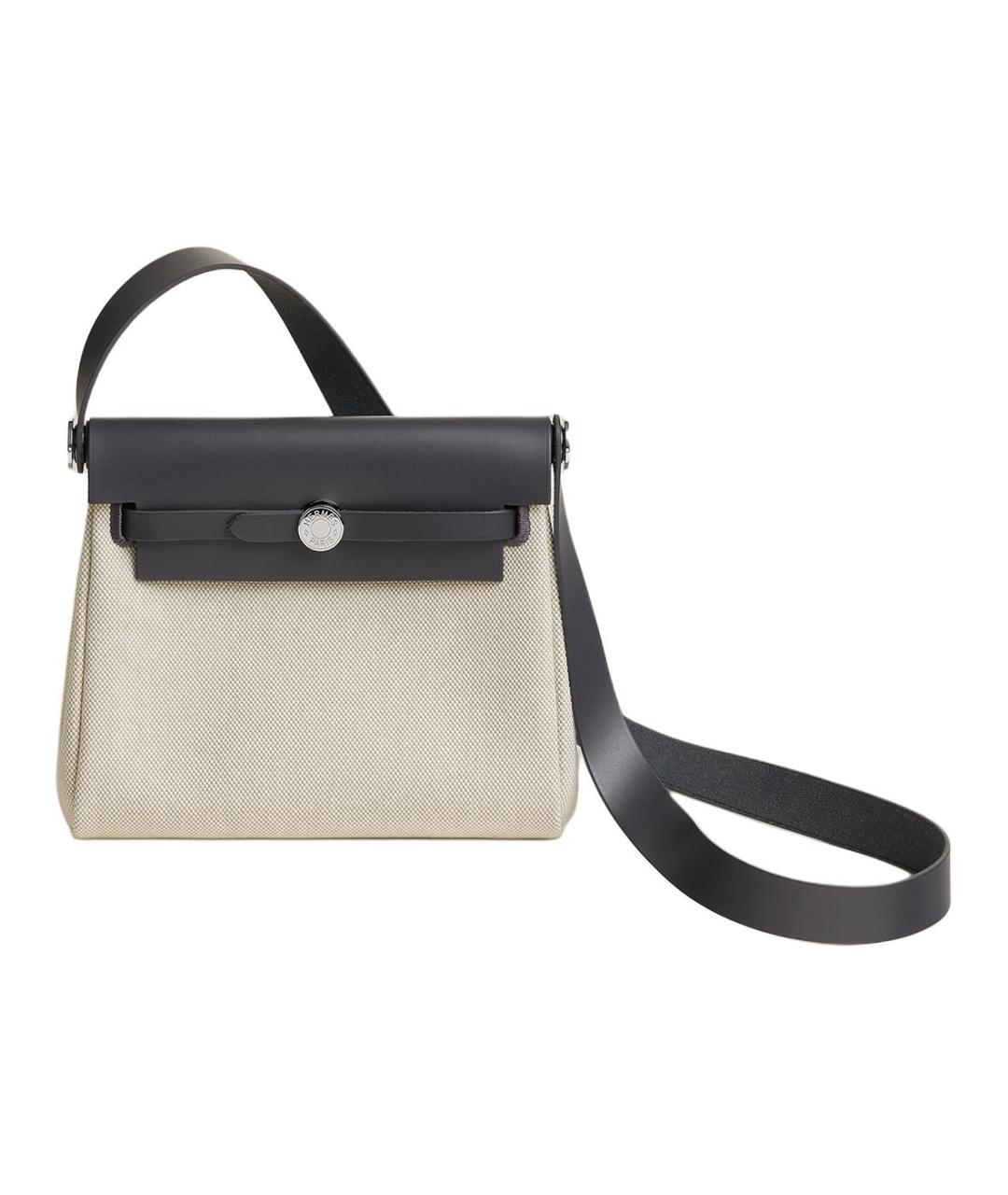 HERMES Бежевая хлопковая сумка через плечо, фото 1