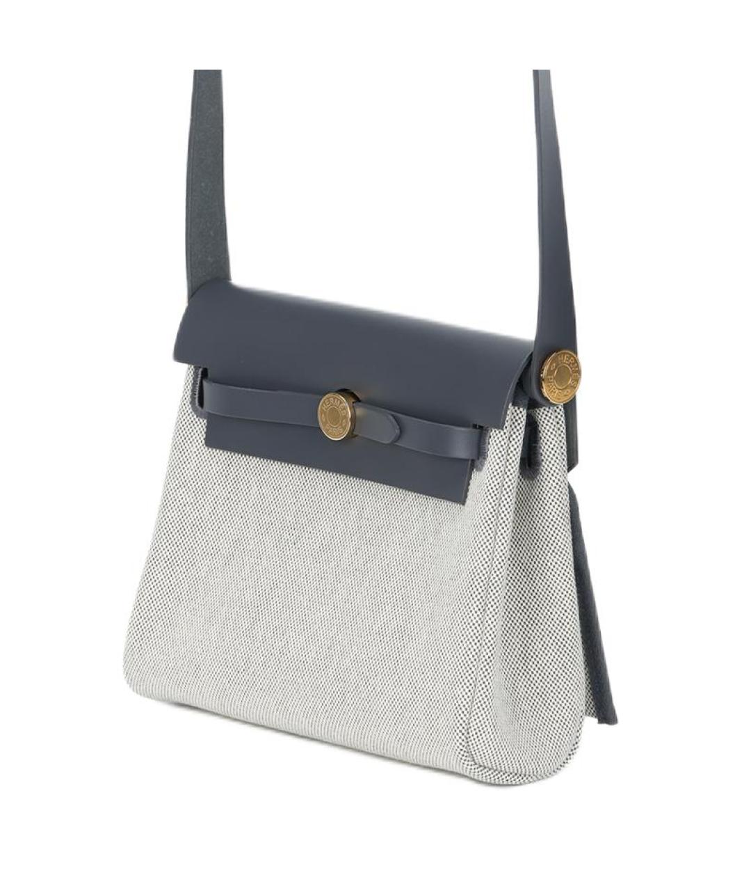 HERMES Бежевая хлопковая сумка через плечо, фото 2