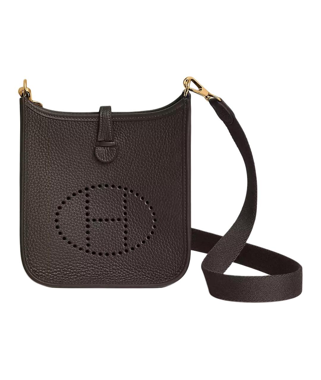 HERMES Коричневая кожаная сумка через плечо, фото 1