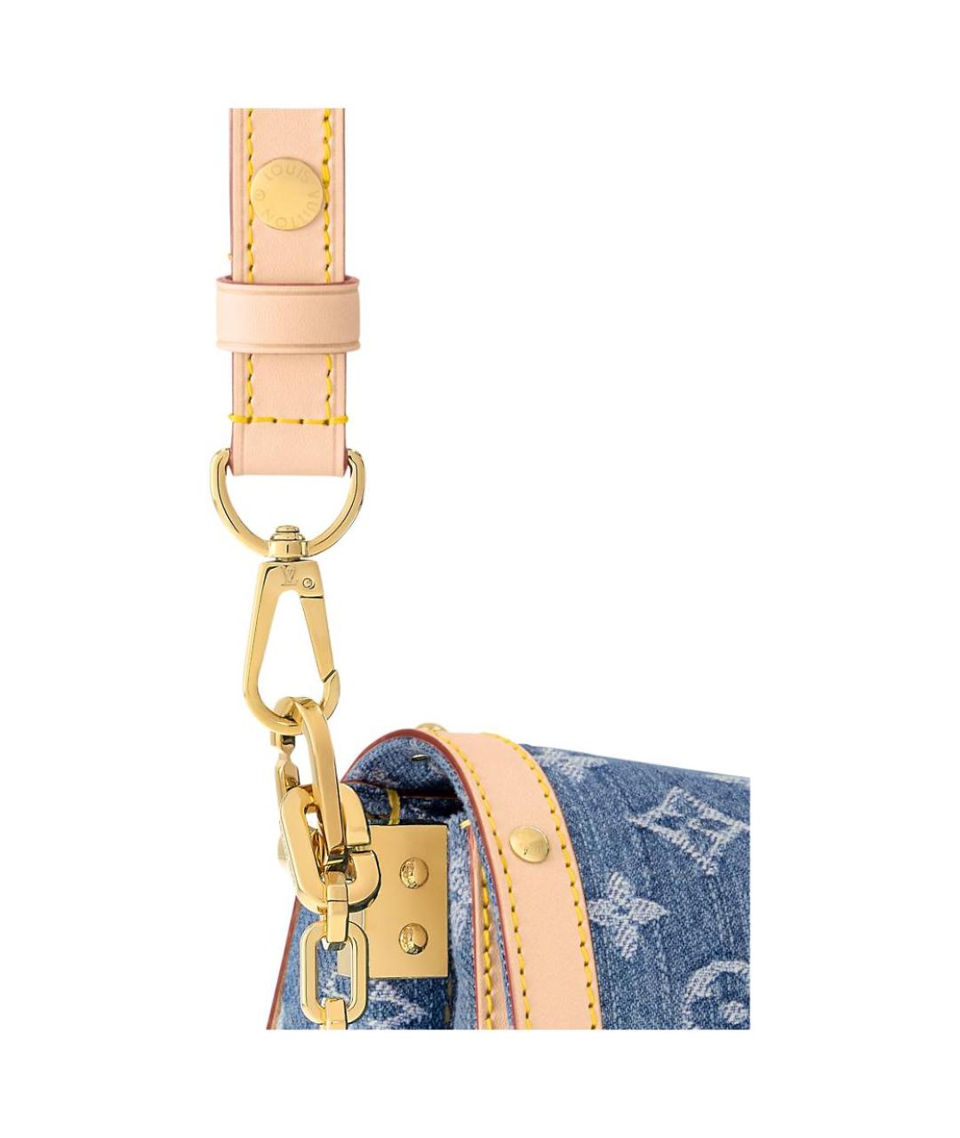 LOUIS VUITTON Синяя хлопковая сумка через плечо, фото 5