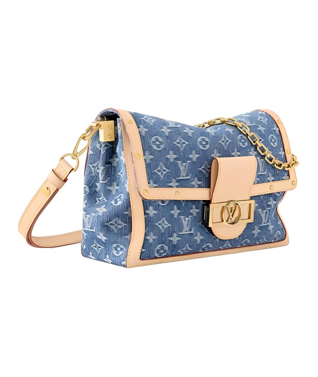 LOUIS VUITTON Синяя хлопковая сумка через плечо, фото 2