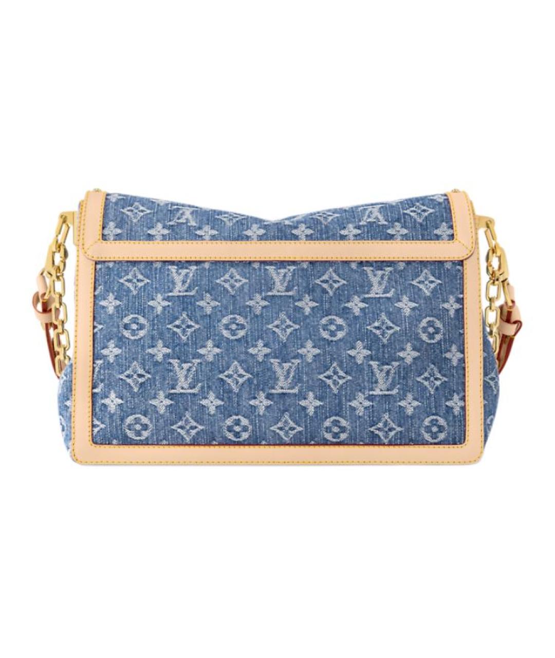 LOUIS VUITTON Синяя хлопковая сумка через плечо, фото 3