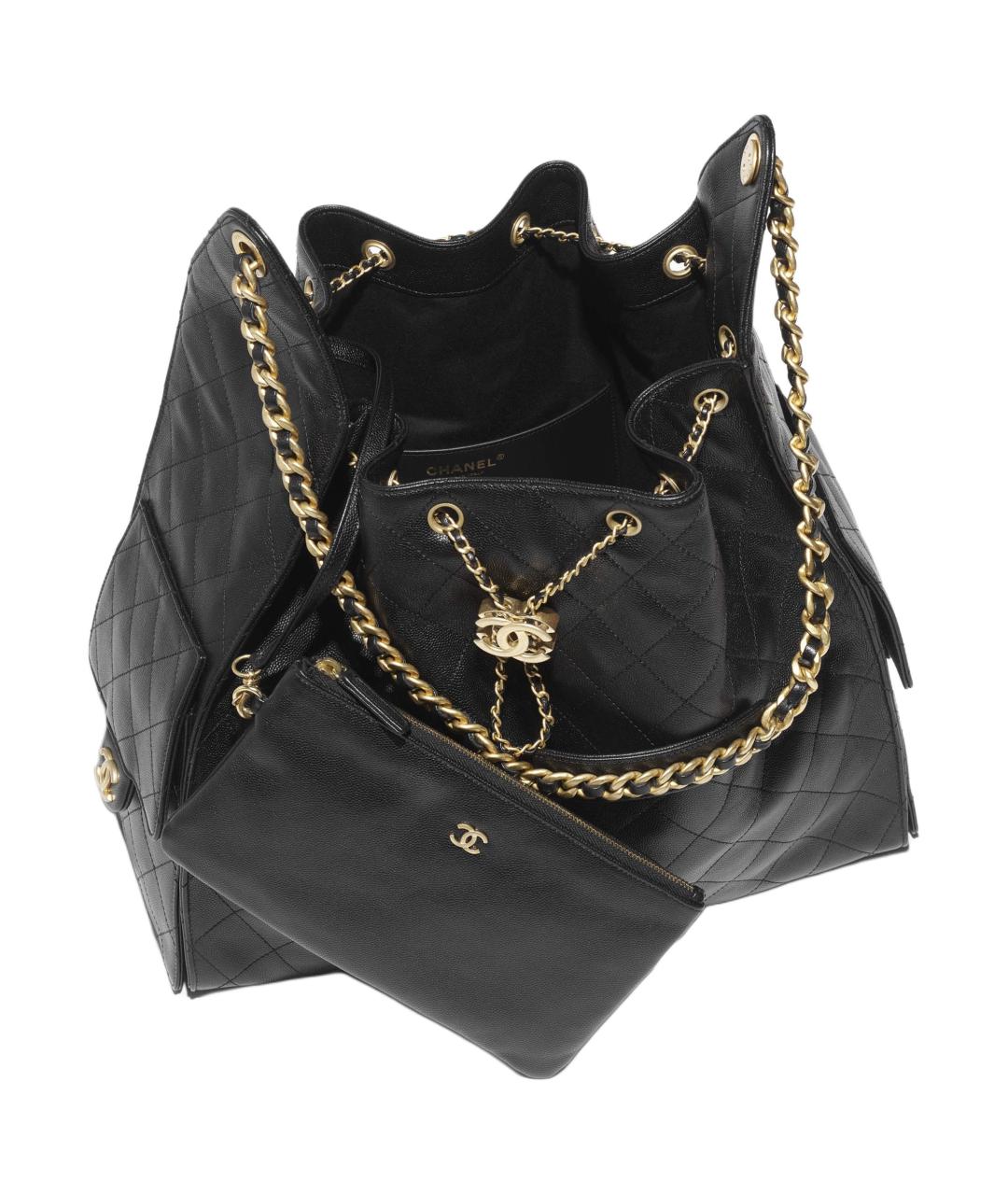 CHANEL Черная кожаная сумка через плечо, фото 3