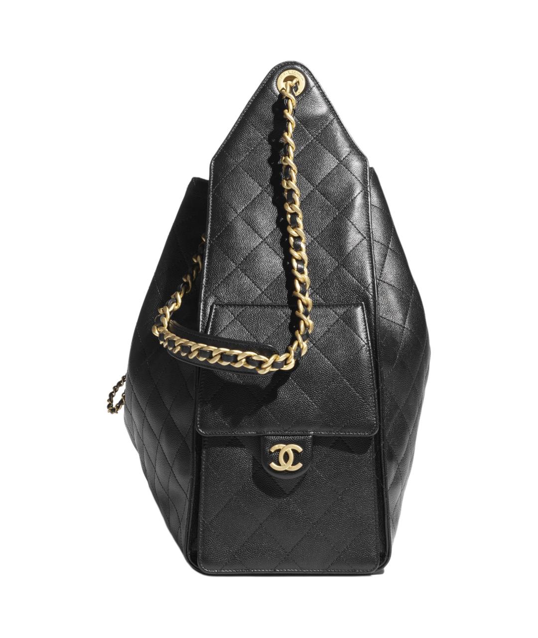 CHANEL Черная кожаная сумка через плечо, фото 4