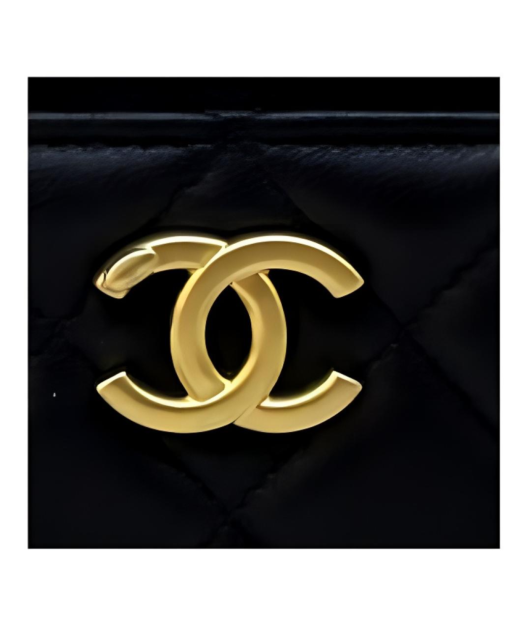 CHANEL Черная кожаная сумка через плечо, фото 4