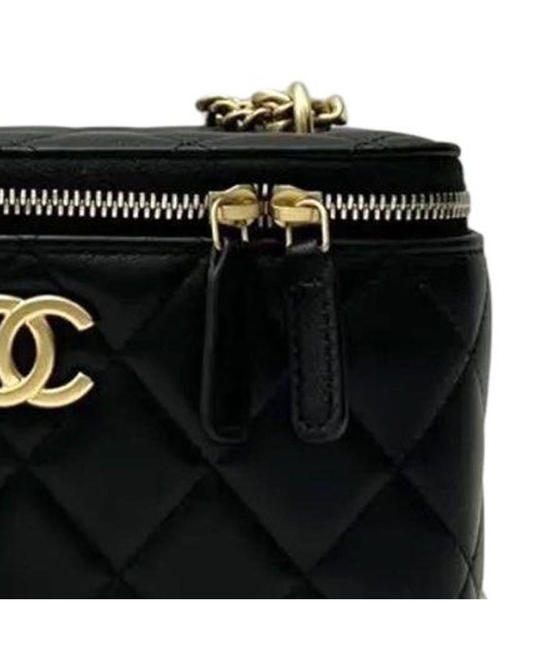 CHANEL Черная кожаная сумка через плечо, фото 3