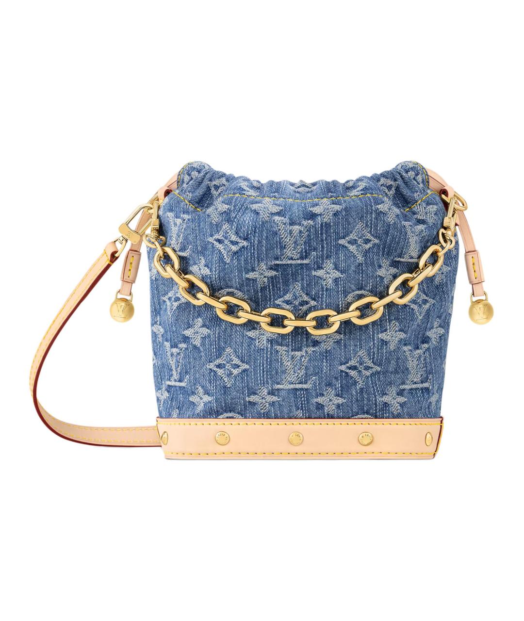 LOUIS VUITTON Синяя хлопковая сумка через плечо, фото 1