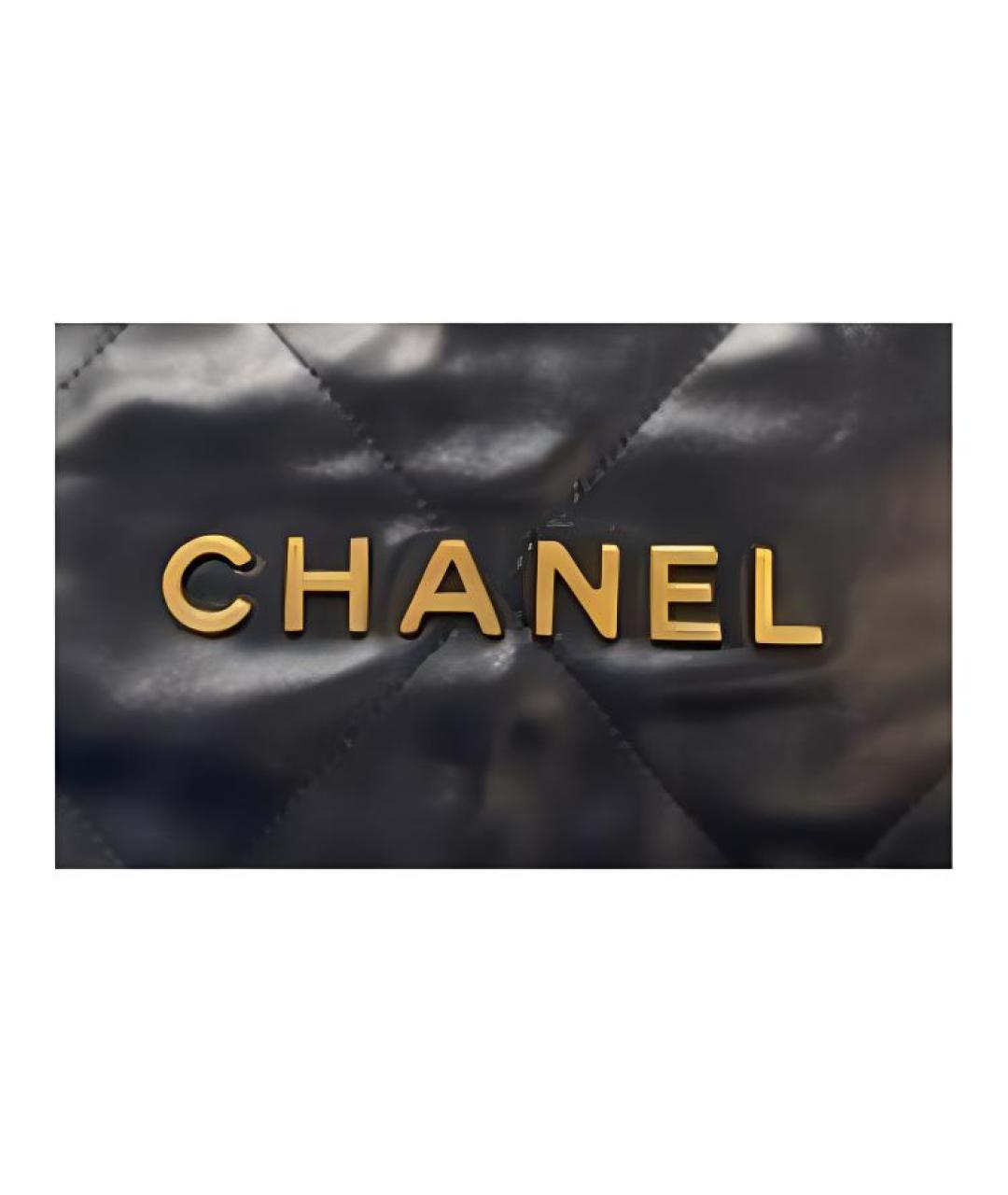 CHANEL Темно-синяя кожаная сумка через плечо, фото 2