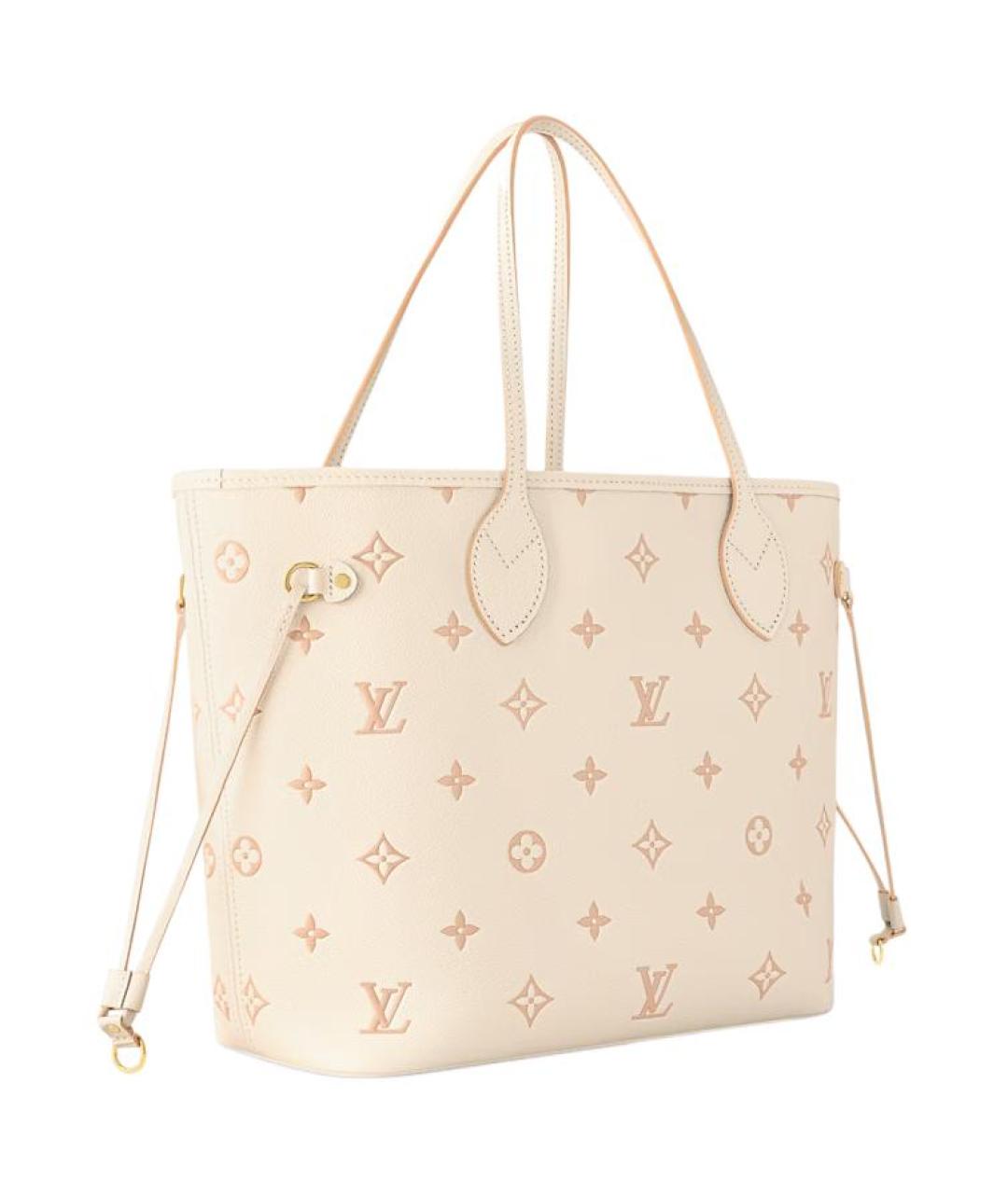 LOUIS VUITTON Бежевая кожаная сумка через плечо, фото 2