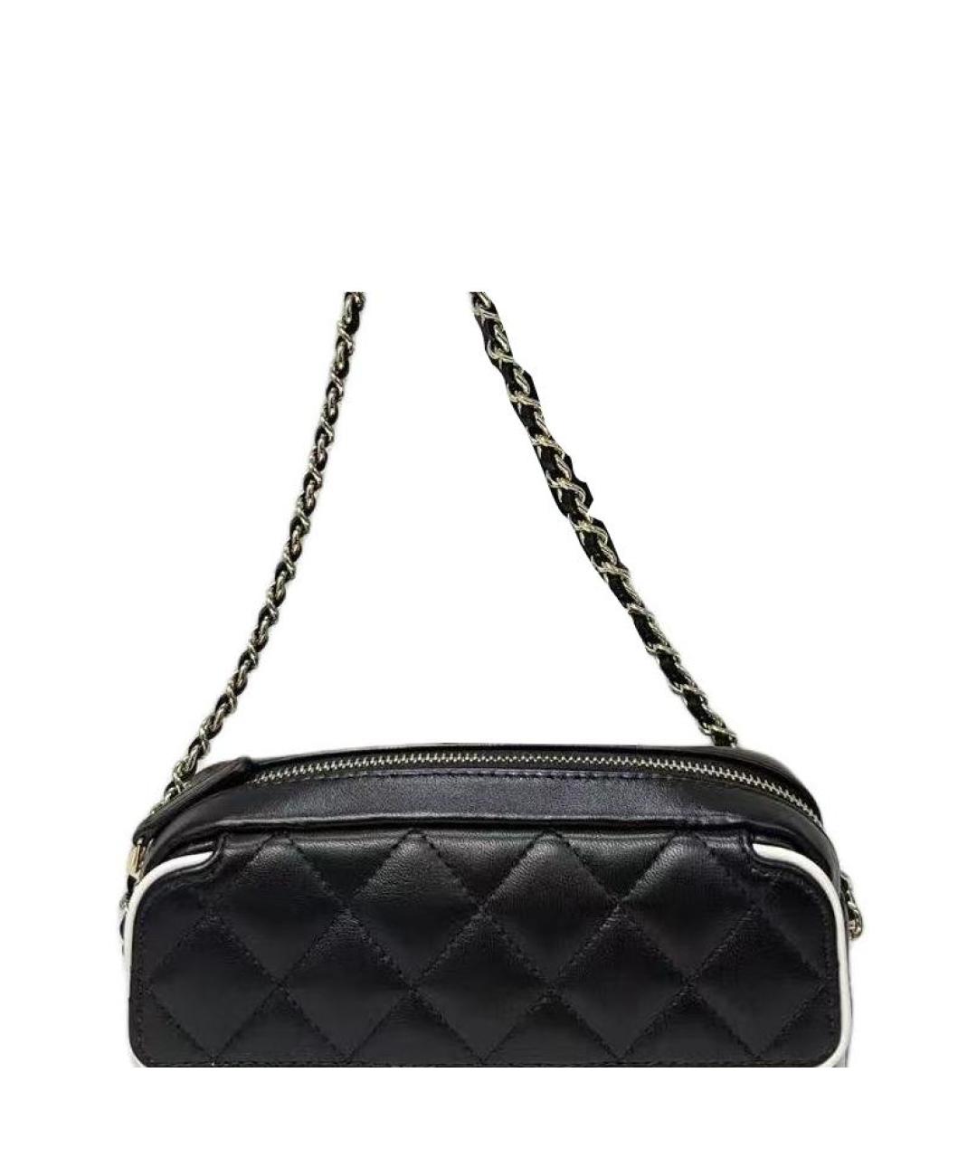 CHANEL Черная кожаная сумка через плечо, фото 4