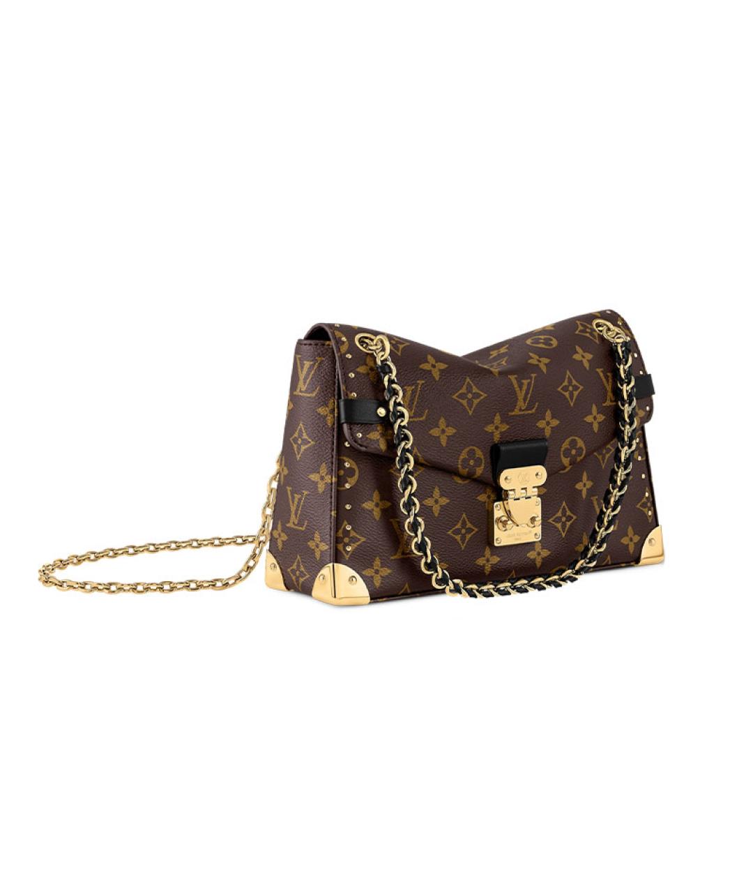 LOUIS VUITTON Коричневая кожаная сумка через плечо, фото 3