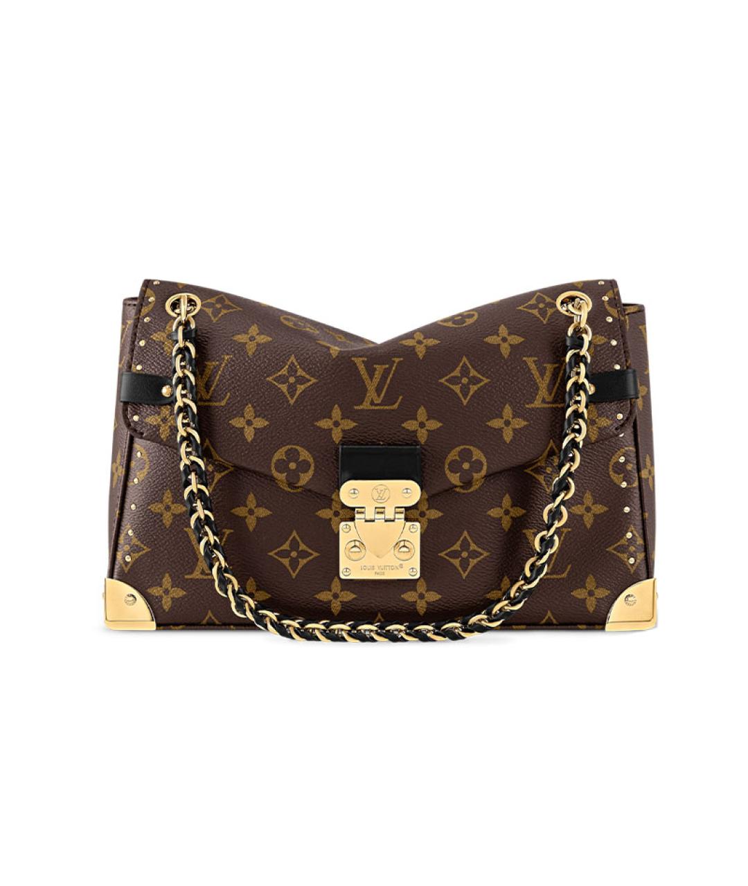 LOUIS VUITTON Коричневая кожаная сумка через плечо, фото 1