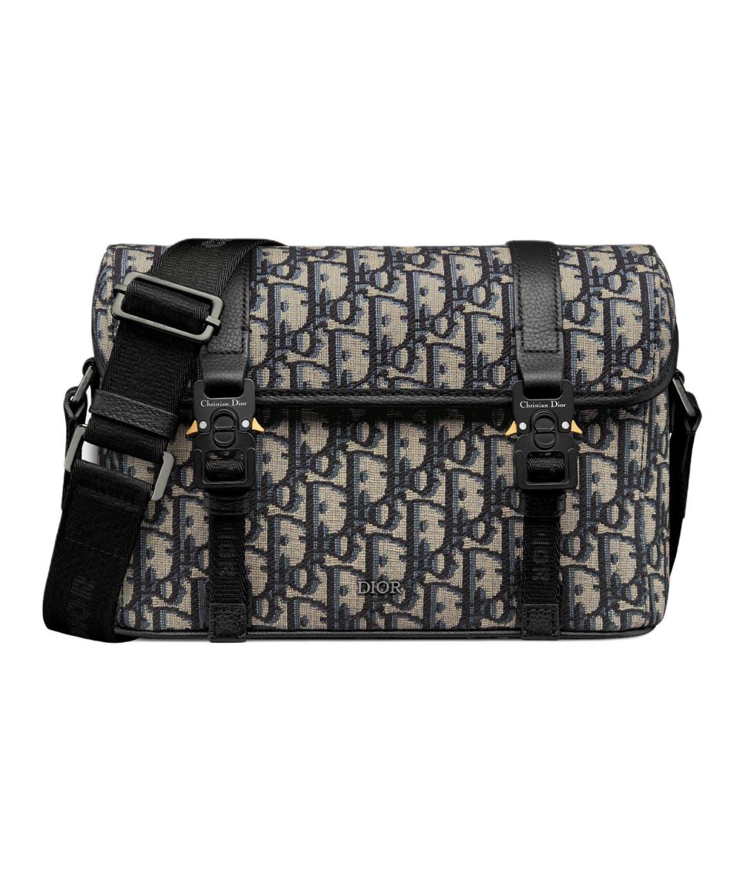 CHRISTIAN DIOR Черная хлопковая сумка через плечо, фото 1