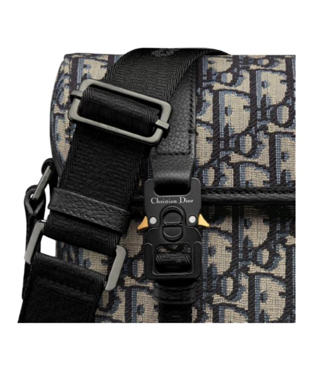 CHRISTIAN DIOR Черная хлопковая сумка через плечо, фото 6