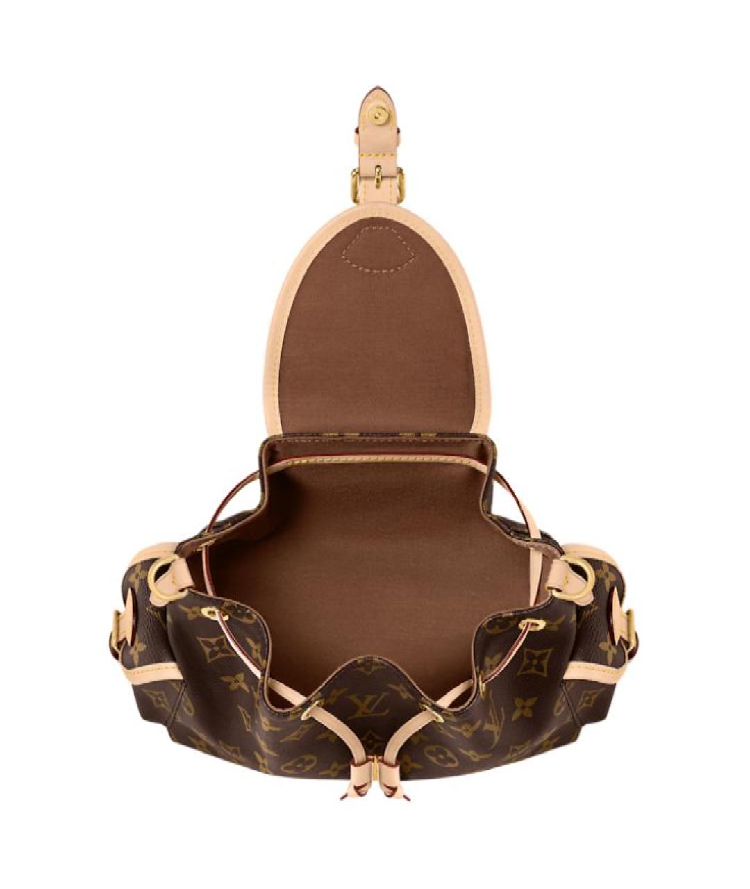 LOUIS VUITTON Коричневая кожаная сумка через плечо, фото 4