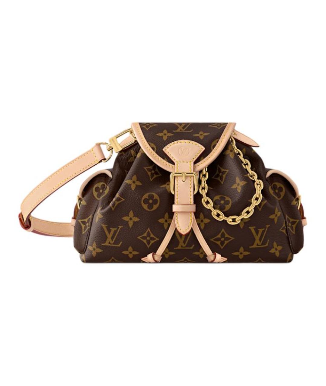 LOUIS VUITTON Коричневая кожаная сумка через плечо, фото 1