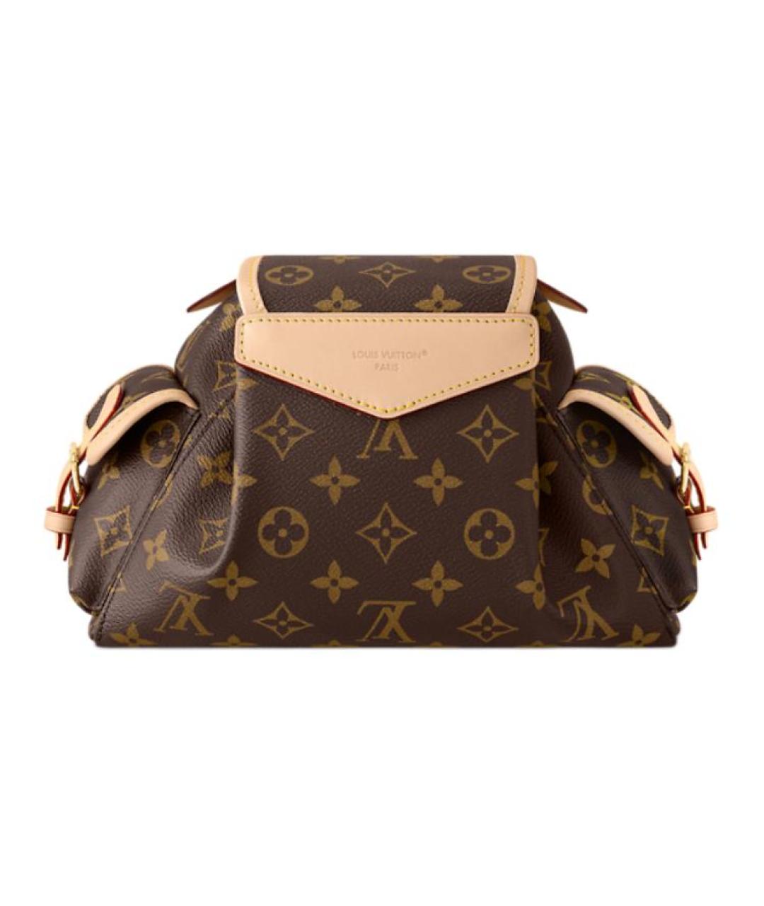 LOUIS VUITTON Коричневая кожаная сумка через плечо, фото 3