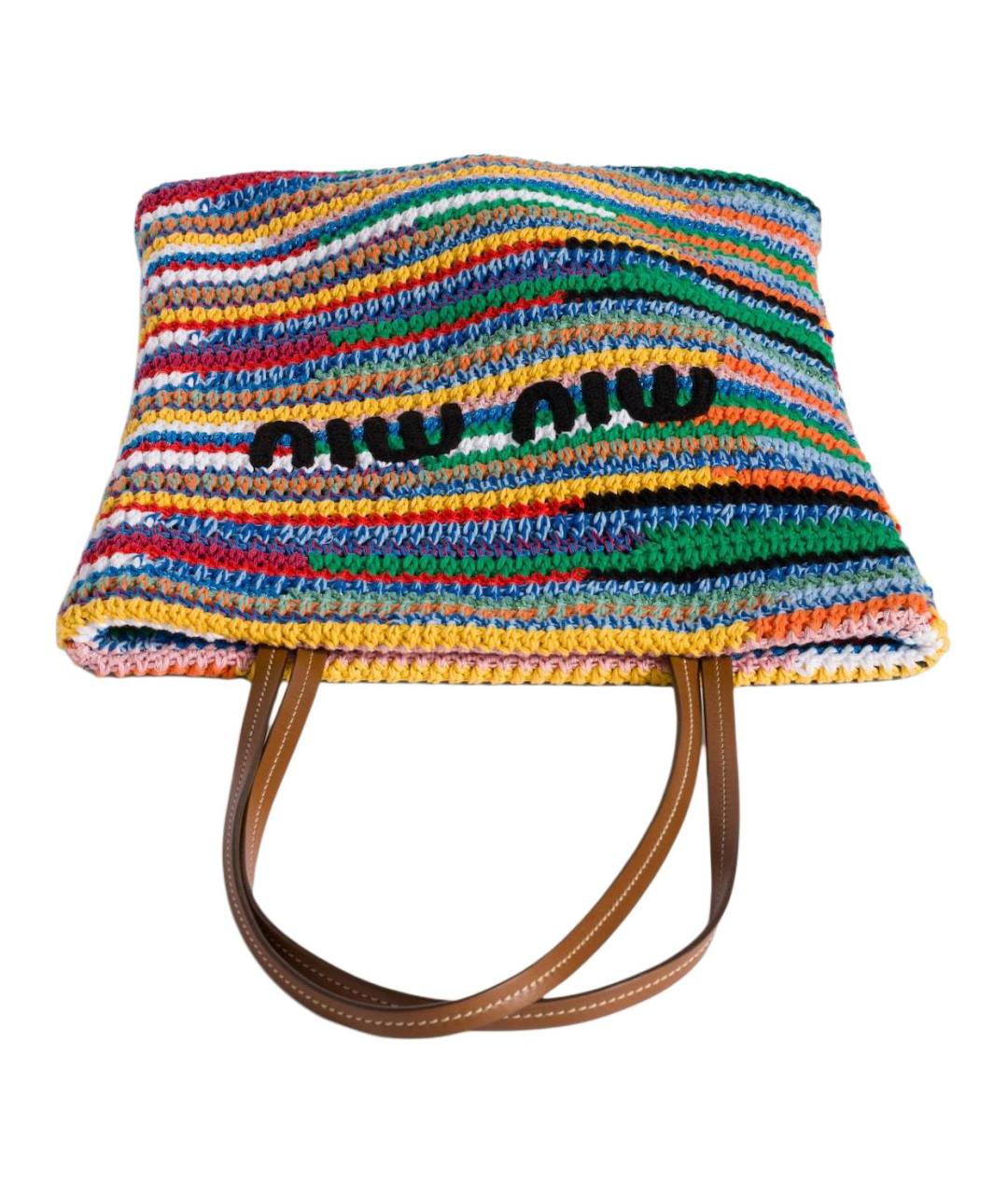 MIU MIU Мульти хлопковая сумка через плечо, фото 3