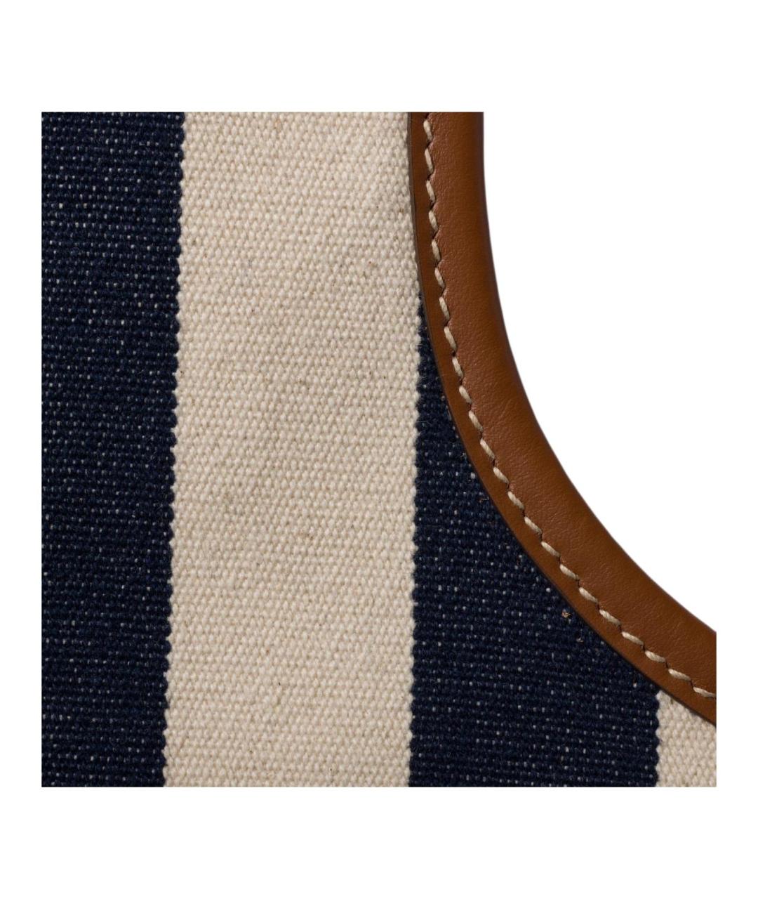 MIU MIU Темно-синяя хлопковая сумка через плечо, фото 4