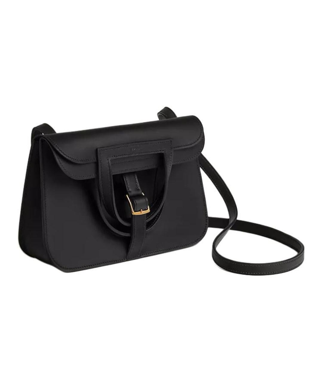 HERMES Черная кожаная сумка через плечо, фото 2