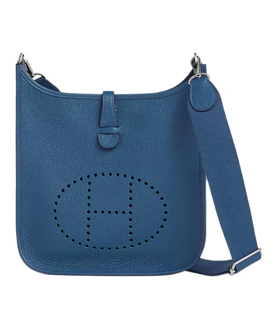 HERMES Синяя кожаная сумка через плечо, фото 1