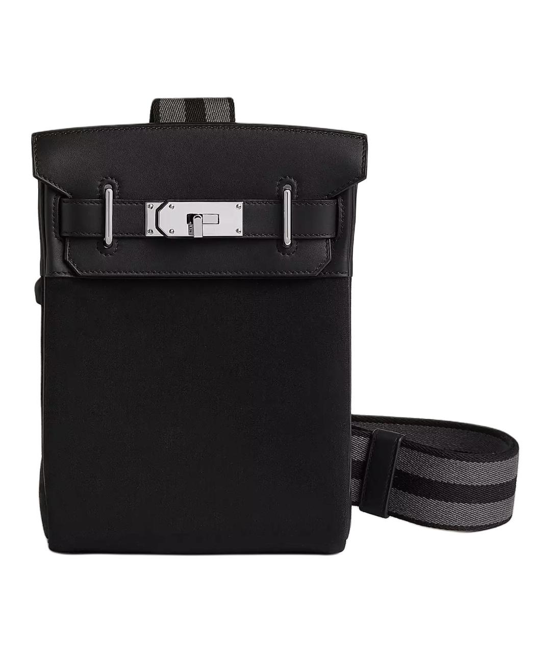 HERMES Черная кожаная сумка через плечо, фото 1