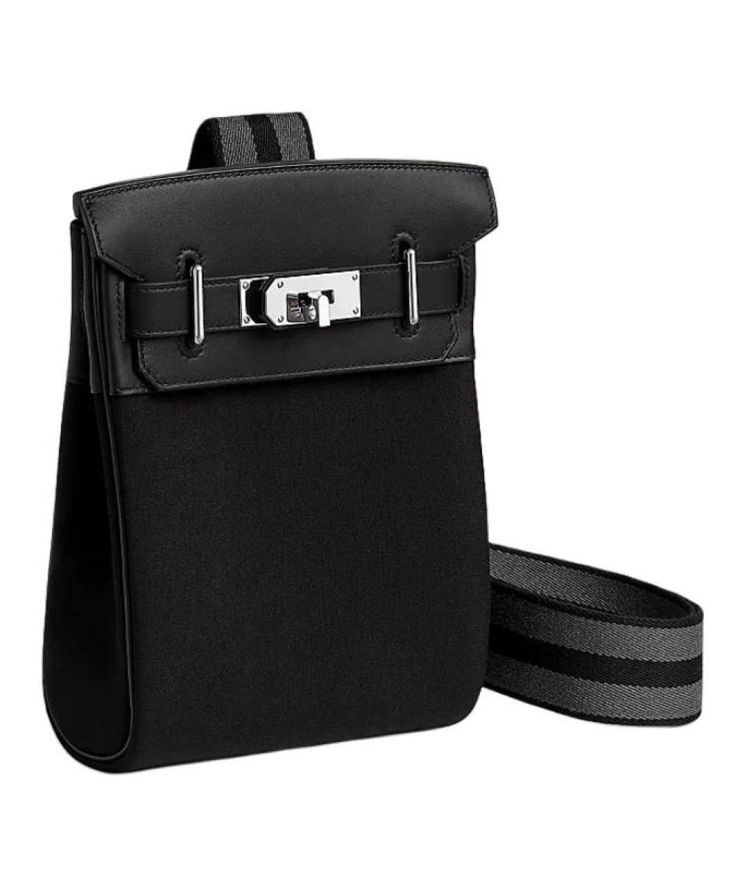 HERMES Черная кожаная сумка через плечо, фото 2