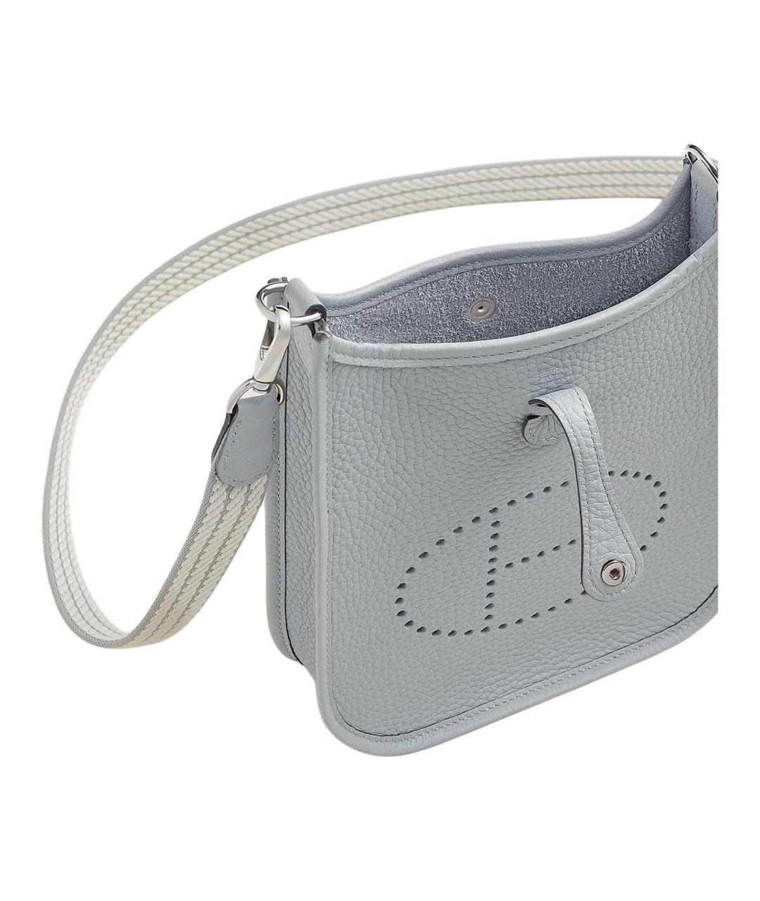 HERMES Голубая кожаная сумка через плечо, фото 3