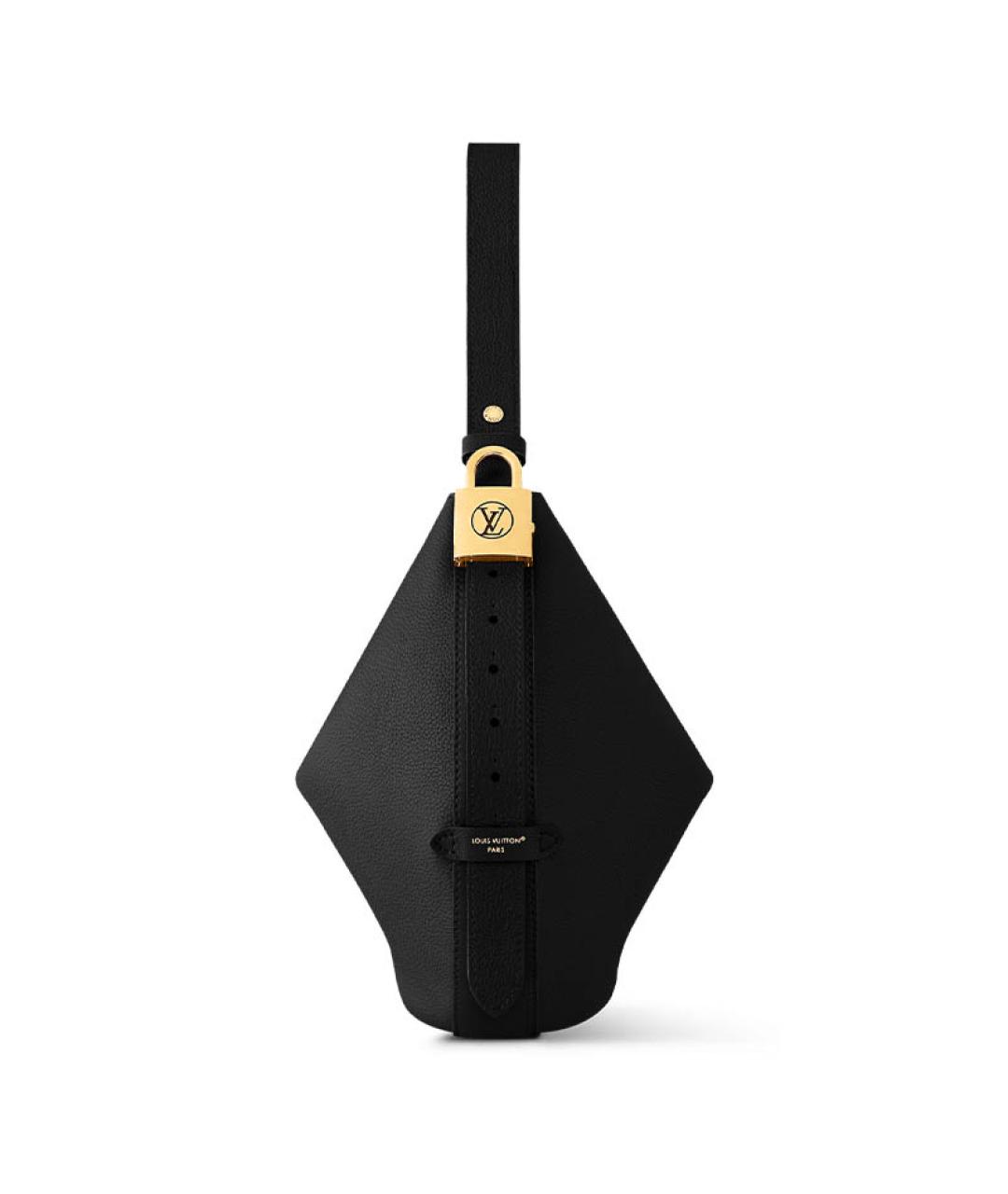 LOUIS VUITTON Черная кожаная сумка через плечо, фото 4