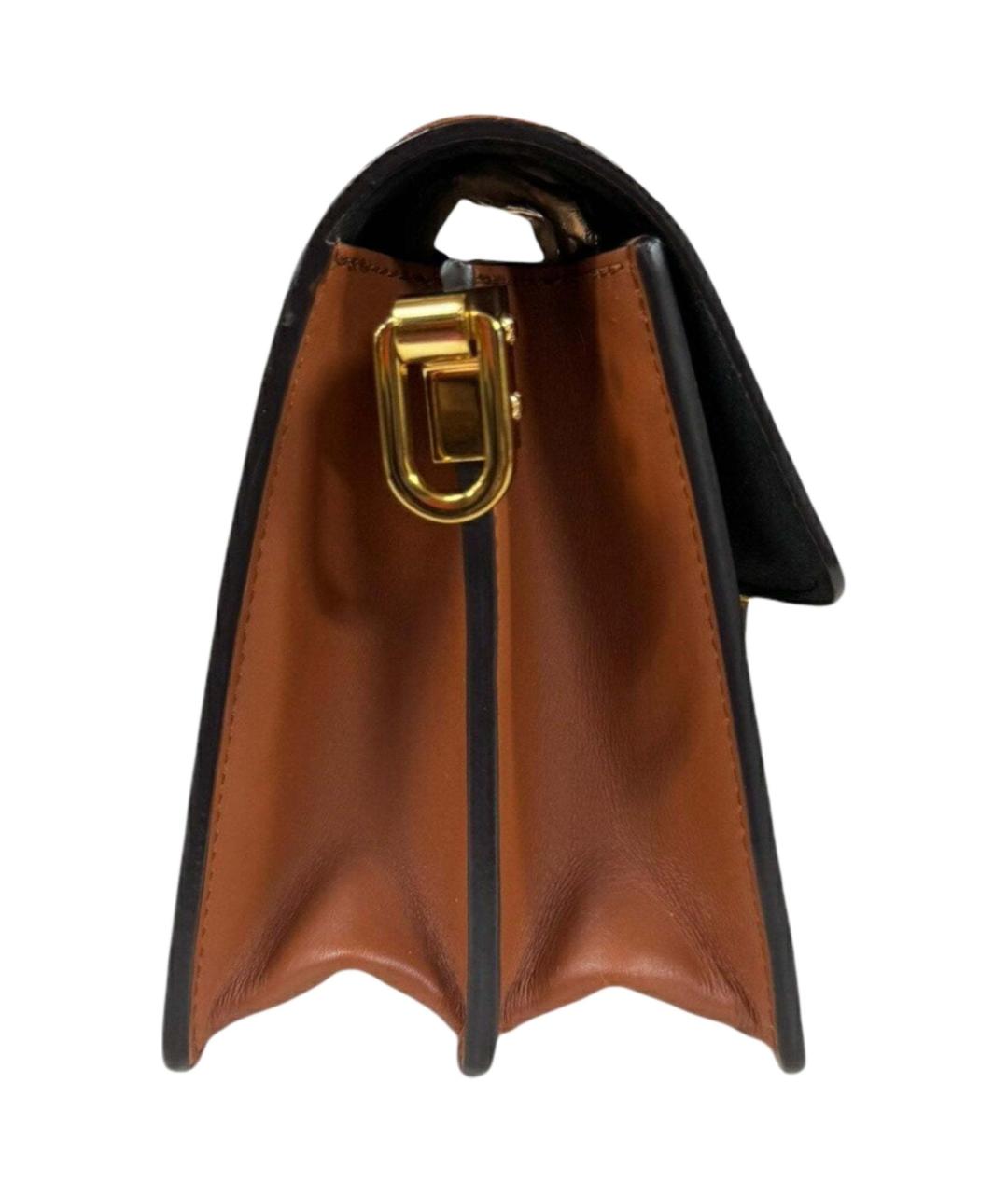 LOUIS VUITTON Коричневая кожаная сумка через плечо, фото 4