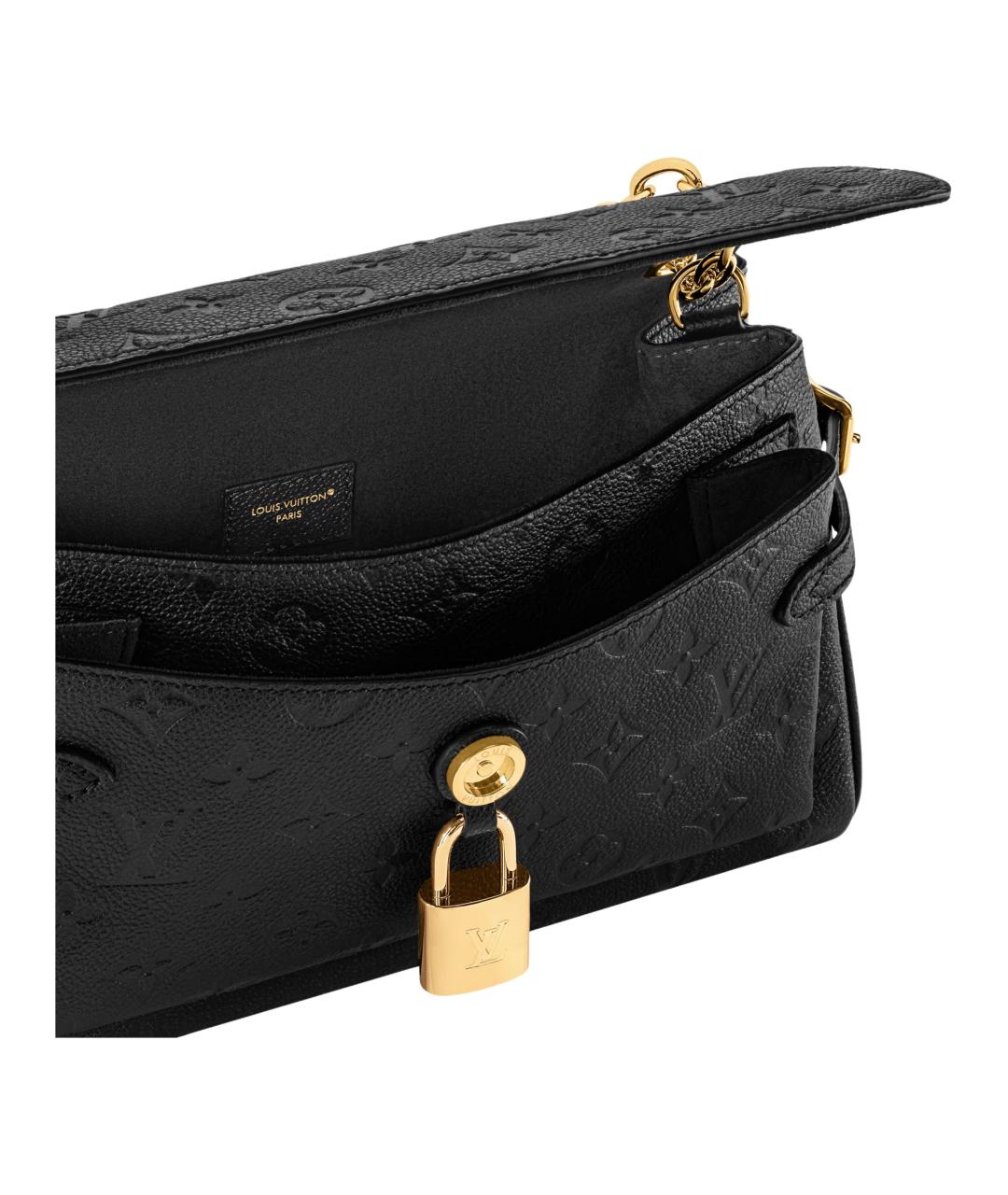 LOUIS VUITTON Черная кожаная сумка через плечо, фото 6
