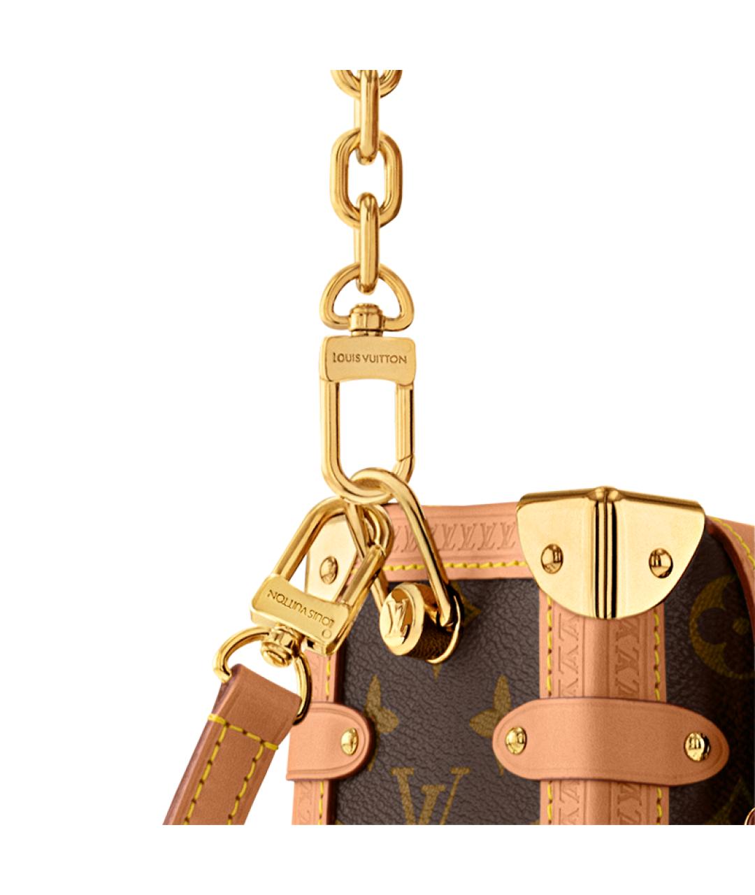 LOUIS VUITTON Коричневая кожаная сумка через плечо, фото 5