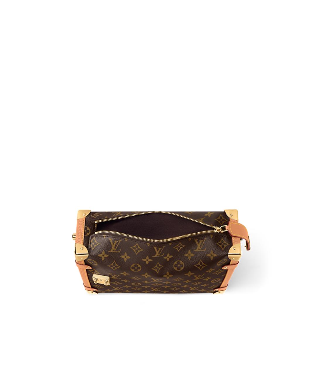 LOUIS VUITTON Коричневая кожаная сумка через плечо, фото 4