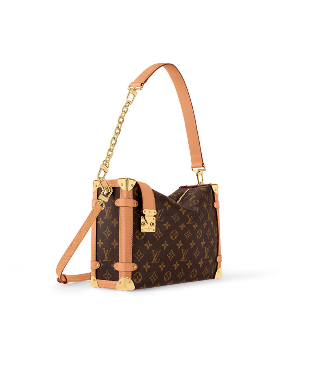 LOUIS VUITTON Коричневая кожаная сумка через плечо, фото 2