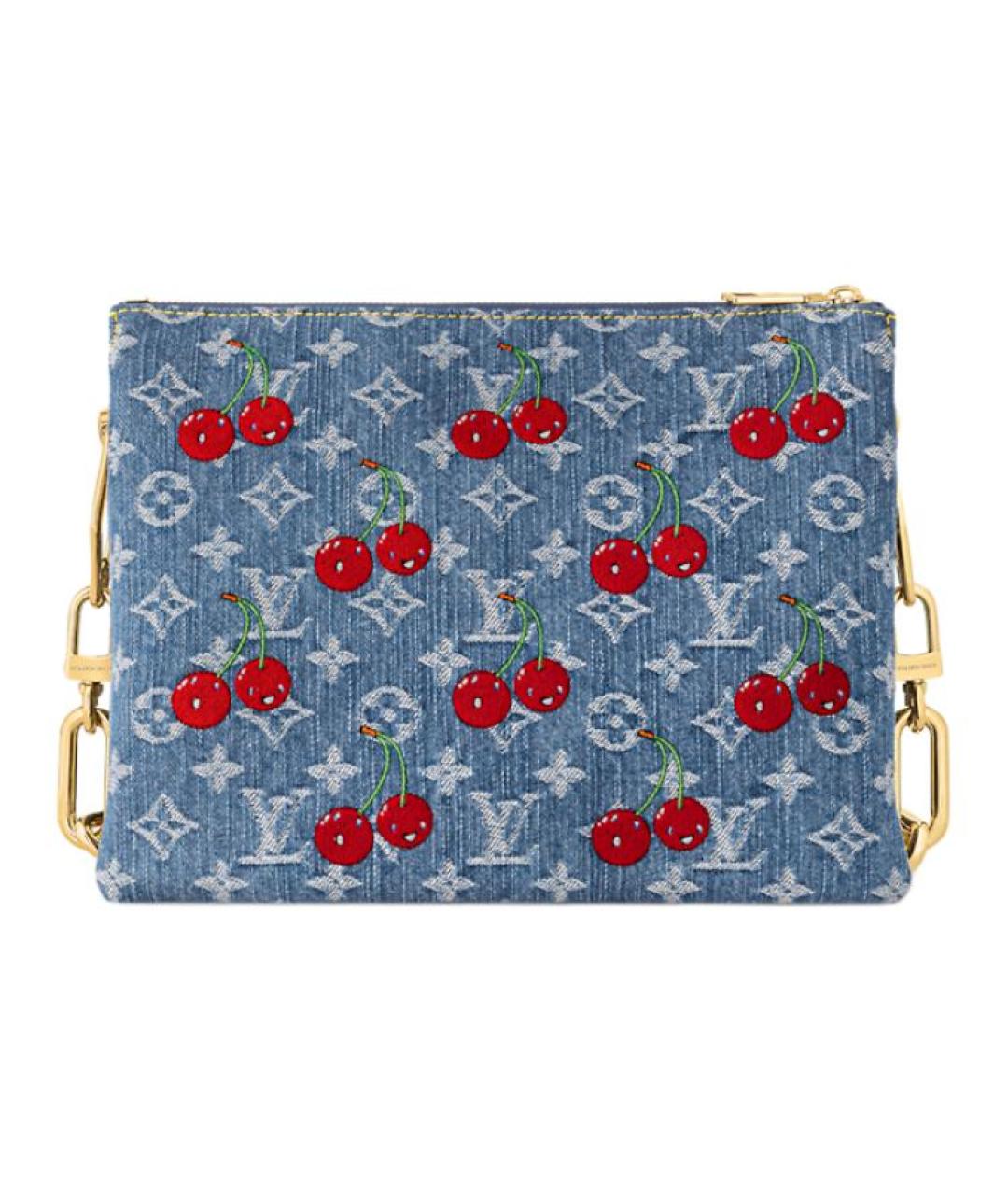 LOUIS VUITTON Синяя хлопковая сумка через плечо, фото 3