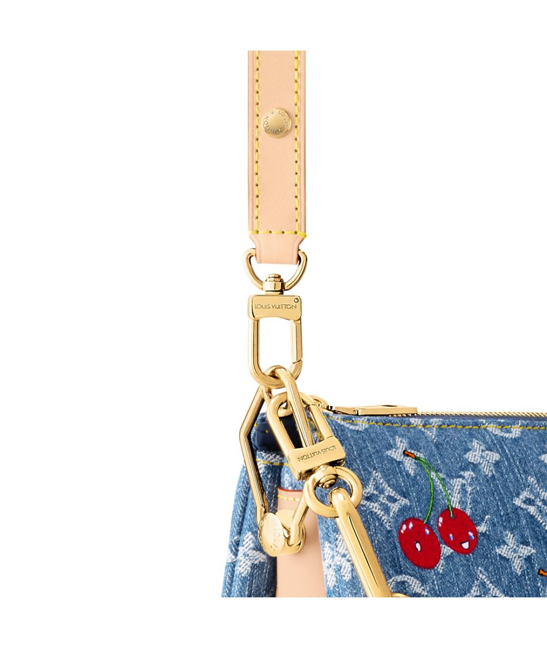 LOUIS VUITTON Синяя хлопковая сумка через плечо, фото 5