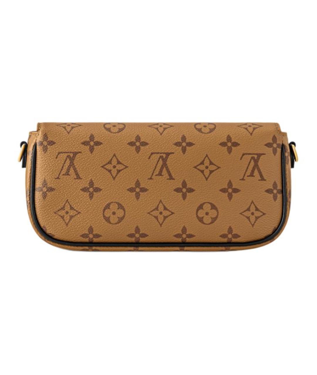 LOUIS VUITTON Коричневая кожаная сумка через плечо, фото 3