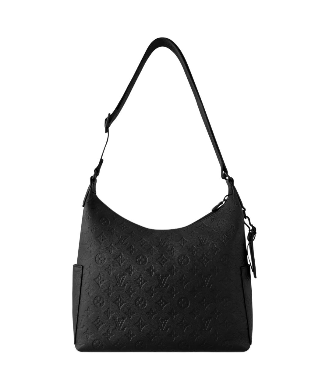 LOUIS VUITTON Черная кожаная сумка на плечо, фото 3