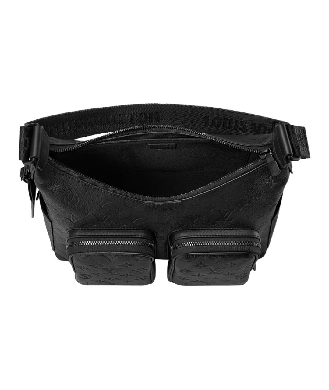 LOUIS VUITTON Черная кожаная сумка на плечо, фото 4