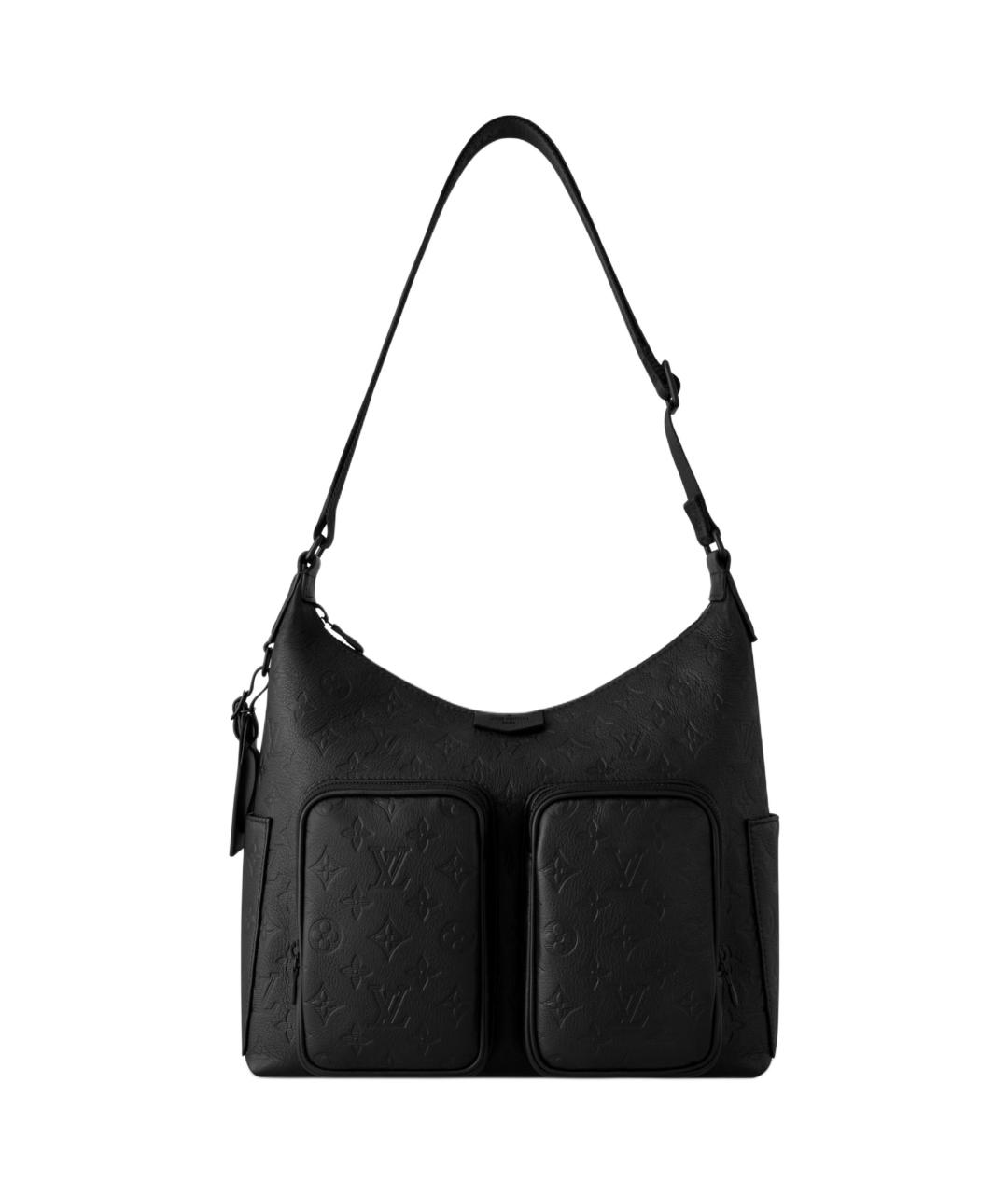 LOUIS VUITTON Черная кожаная сумка на плечо, фото 1