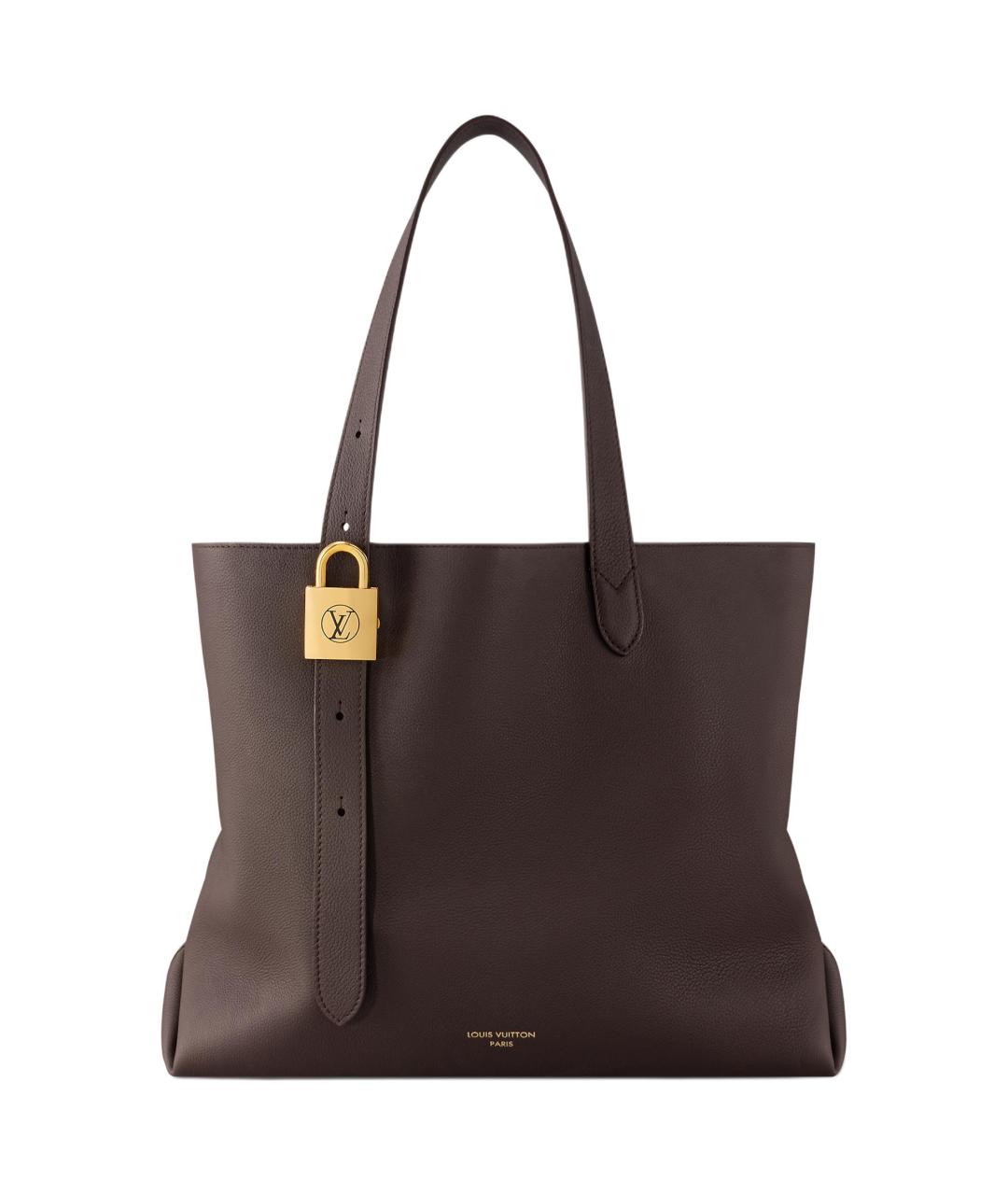 LOUIS VUITTON Коричневая кожаная сумка через плечо, фото 1