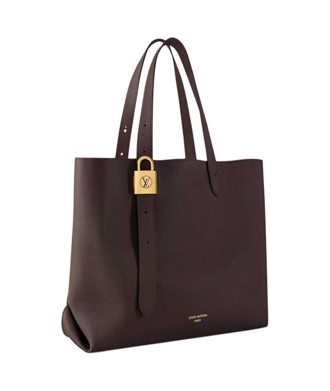 LOUIS VUITTON Коричневая кожаная сумка через плечо, фото 2