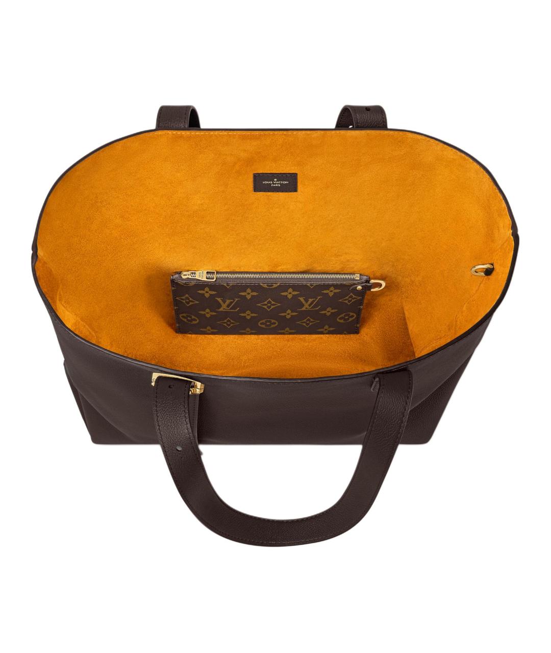 LOUIS VUITTON Коричневая кожаная сумка через плечо, фото 4