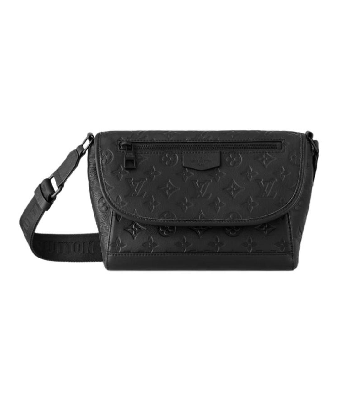 LOUIS VUITTON Черная кожаная сумка через плечо, фото 1