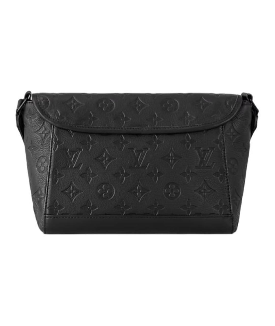 LOUIS VUITTON Черная кожаная сумка через плечо, фото 3