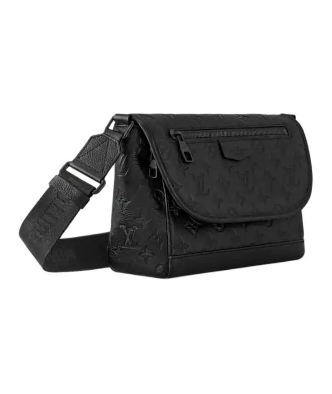 LOUIS VUITTON Черная кожаная сумка через плечо, фото 2