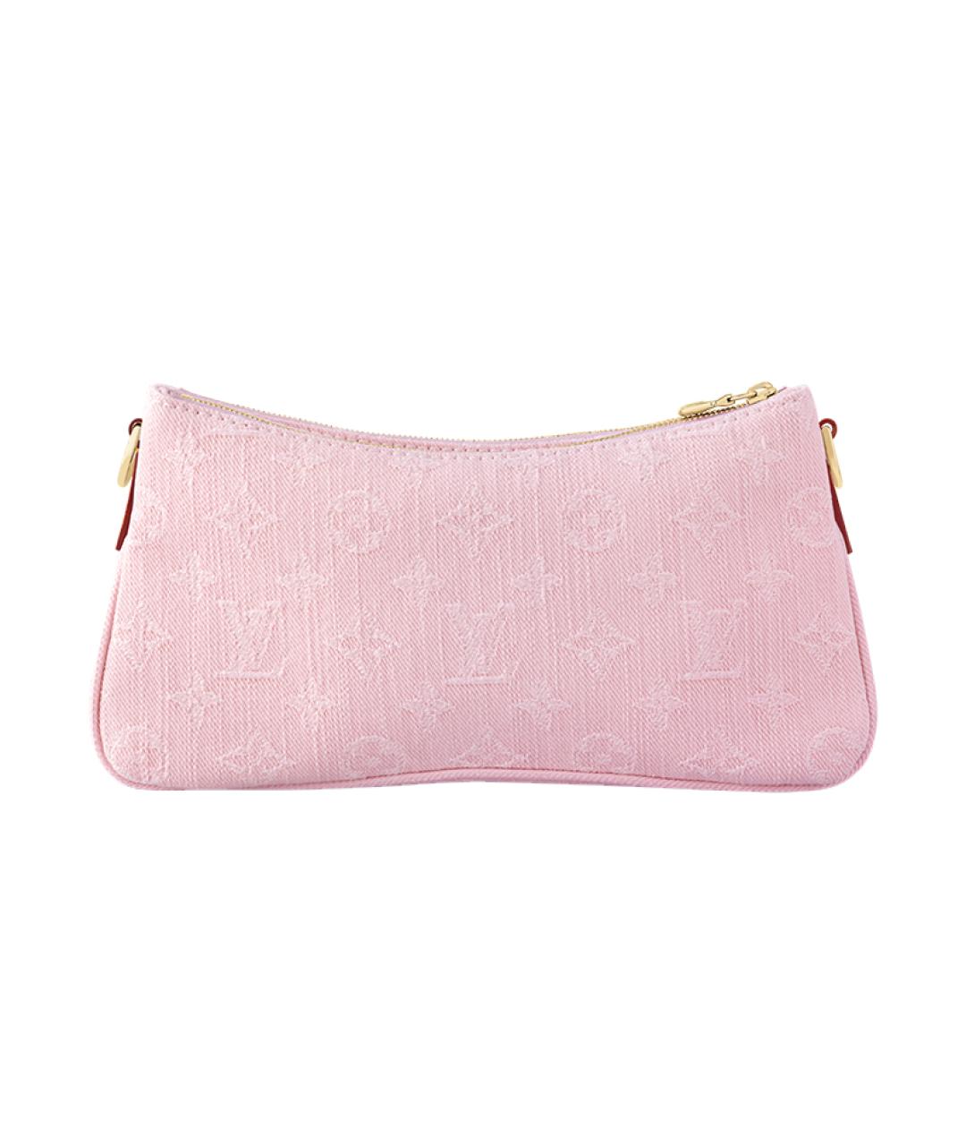 LOUIS VUITTON Розовая хлопковая сумка через плечо, фото 3