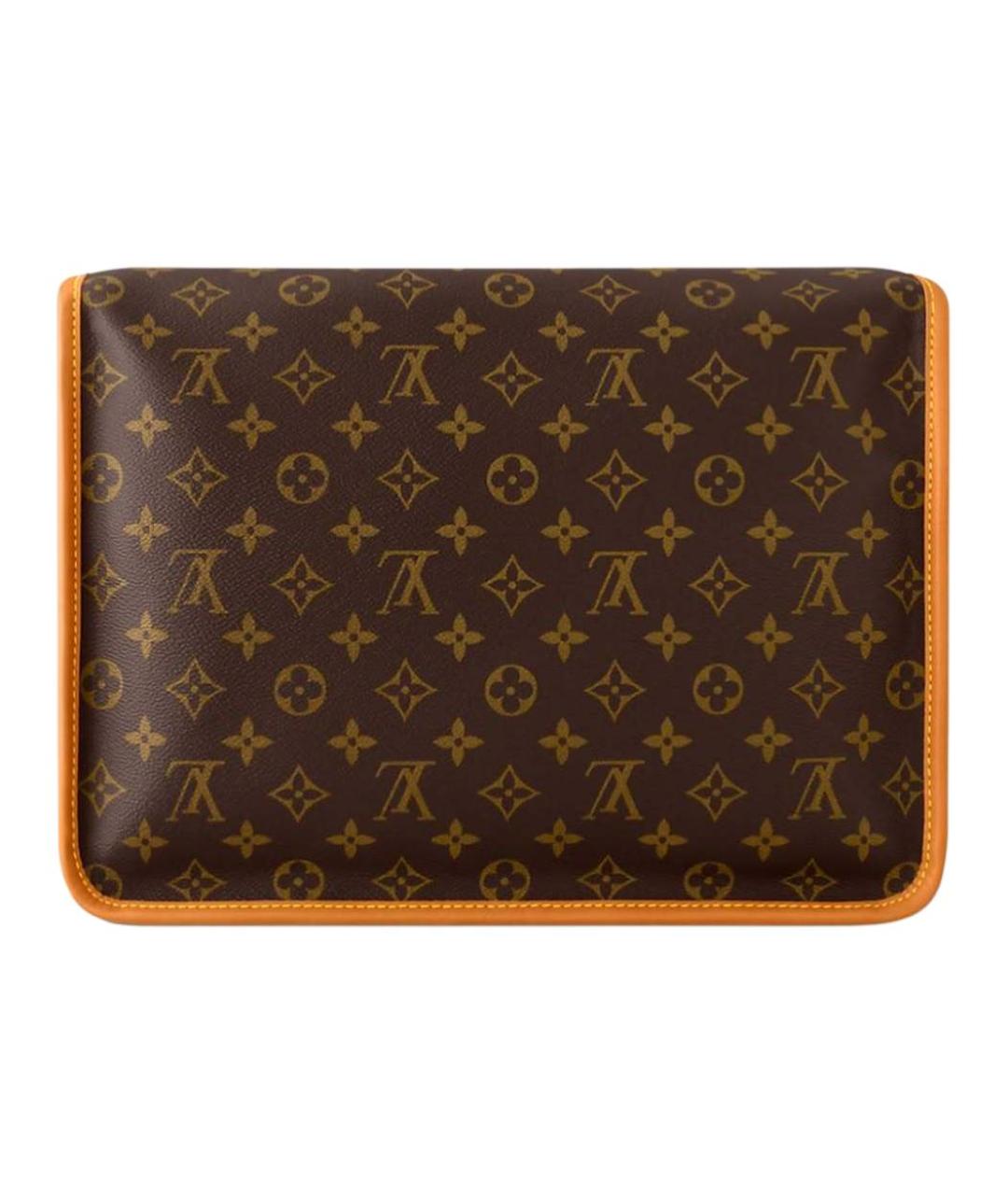 LOUIS VUITTON Коричневая кожаная сумка на плечо, фото 3