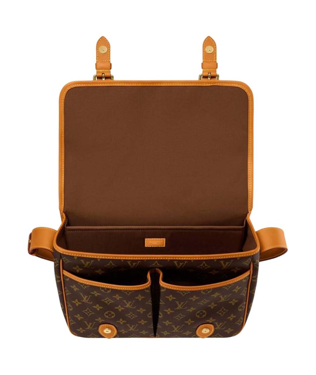 LOUIS VUITTON Коричневая кожаная сумка на плечо, фото 4