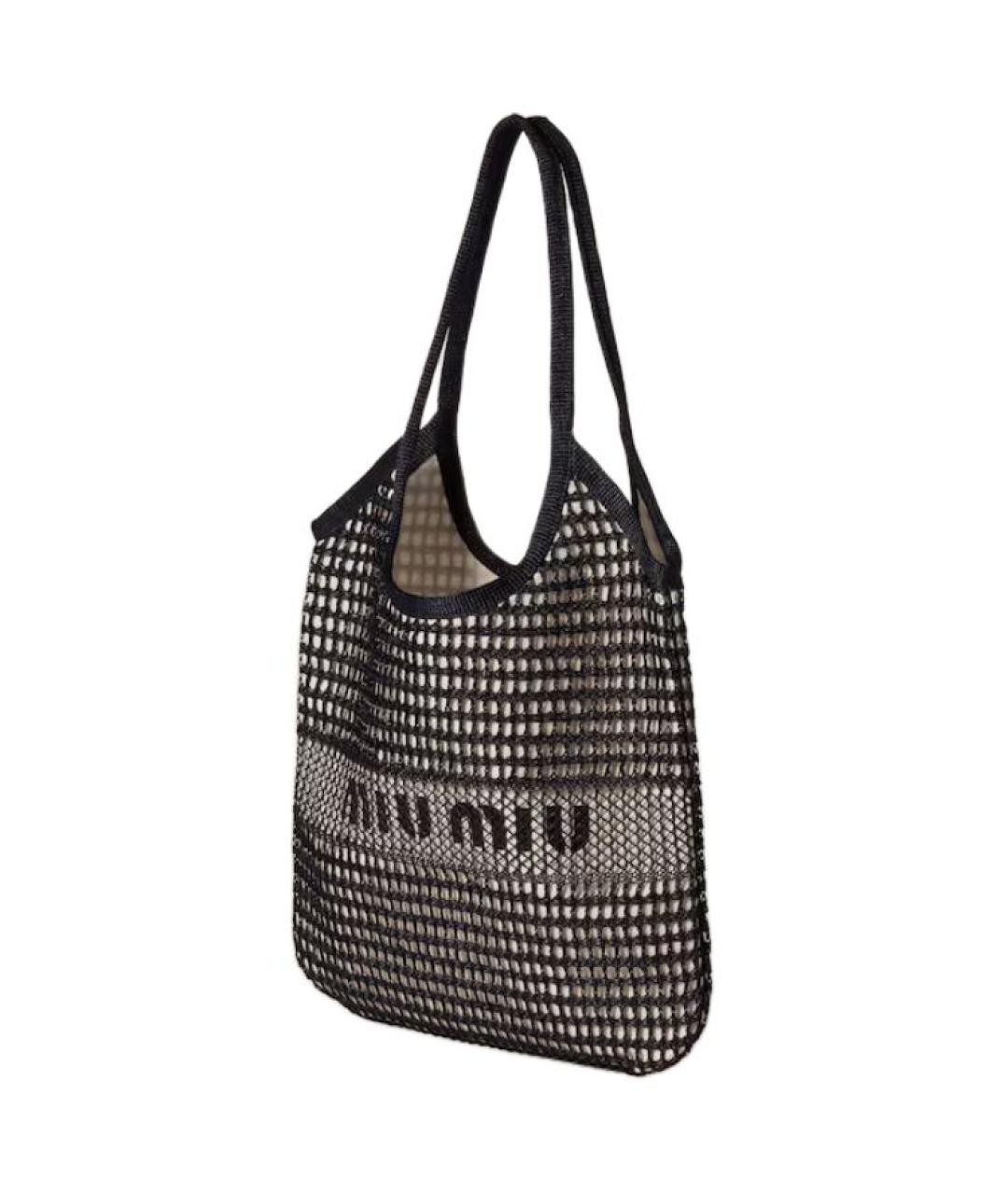 MIU MIU Черная тканевая сумка через плечо, фото 2